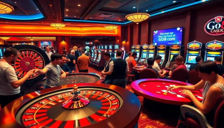 Experience thrilling casino action with vibrant games at Go8 com, featuring roulette, poker, and exciting slot machines.