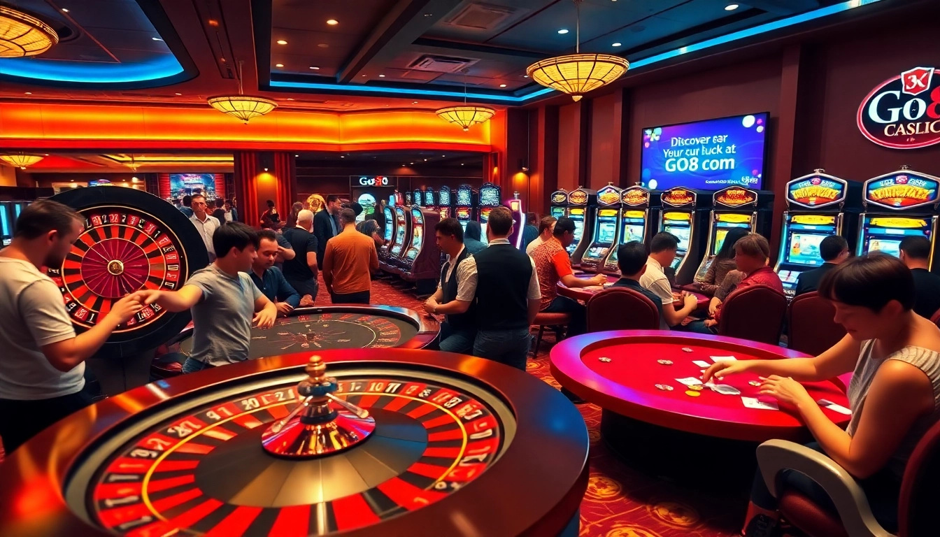 Experience thrilling casino action with vibrant games at Go8 com, featuring roulette, poker, and exciting slot machines.